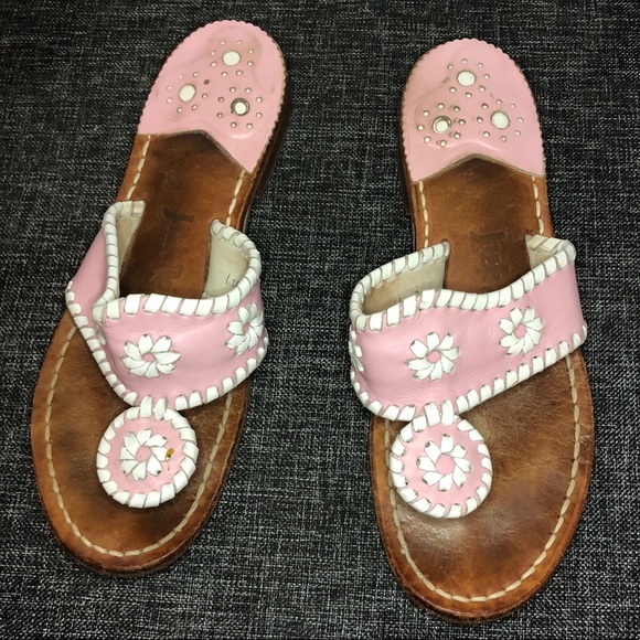 Jack Rogers Classic Flat Leather Sandals 6 - Picture 1 of 5